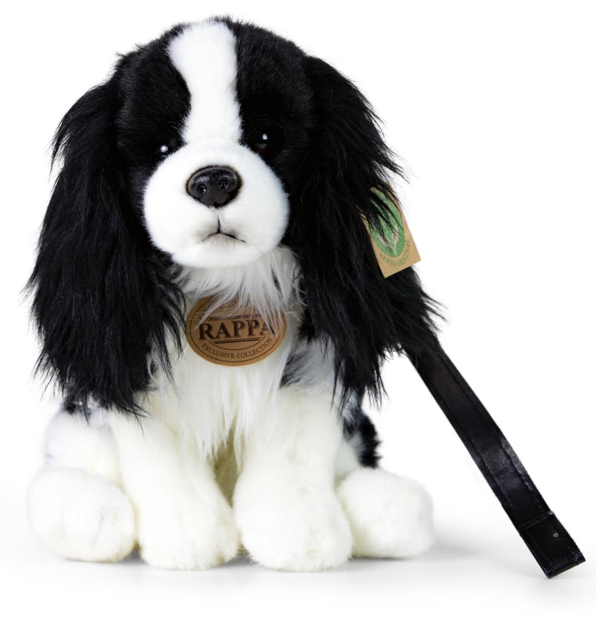 Rappa Toys Cavalier King Charles Spaniel, sort/hvid (siddende) – Rappa Toys