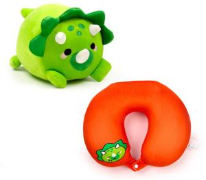 Puckator 2-i-1 bamse og rejsepude &ndash; dinosaur