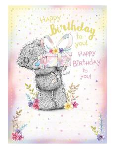 Kort, It's your birthday, bamse med Cupcake - Me To You