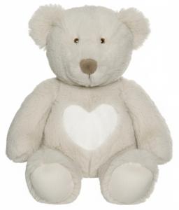 Teddykompaniet Bamse Teddy Cream, 28 cm (gr&aring;) &ndash; Teddykompaniet