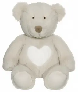Teddykompaniet Bamse Teddy Cream, 28 cm (gr&aring;) &ndash; Teddykompaniet