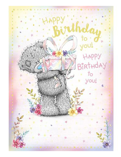 Kort, It's your birthday, bamse med Cupcake - Me To You