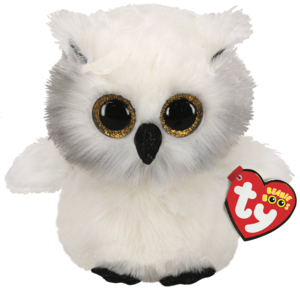 TY Beanie Boos Austin (Hvid ugle) - TY Bamser