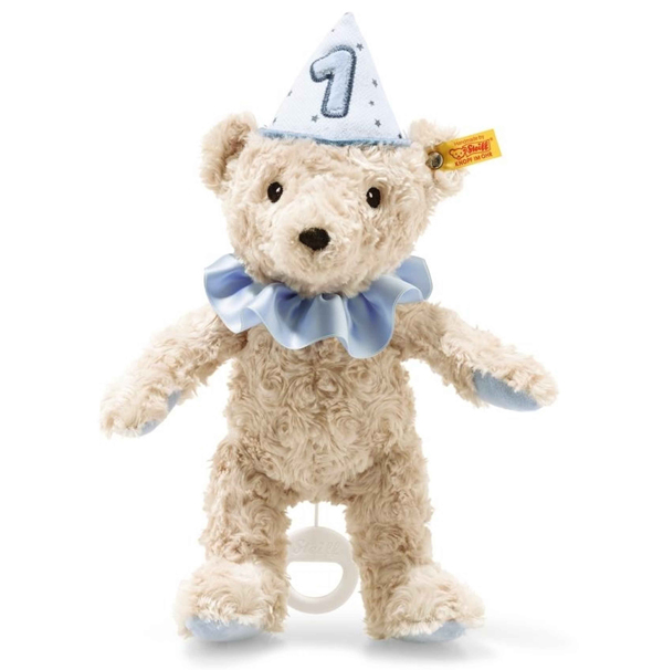 Steiff First Birthday Boy, Bamse med spilledåse - Steiff