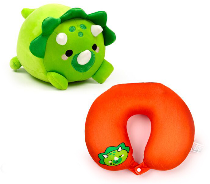 Puckator 2-i-1 bamse og rejsepude – dinosaur