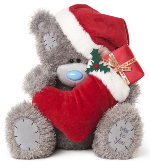 Stor Julebamse med Julestrømpe, 40cm Me To You