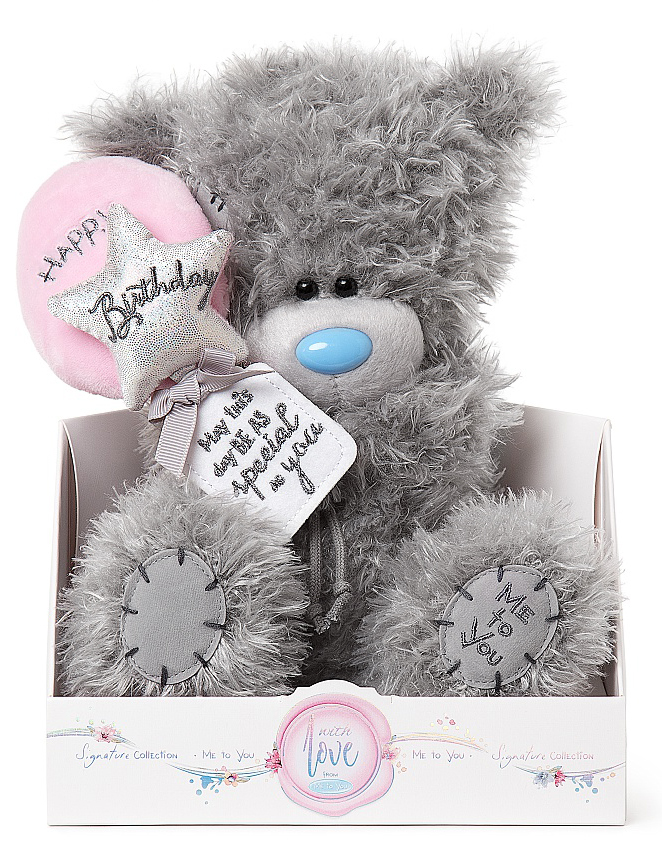 Bamse Happy birthday på balloner, 20cm