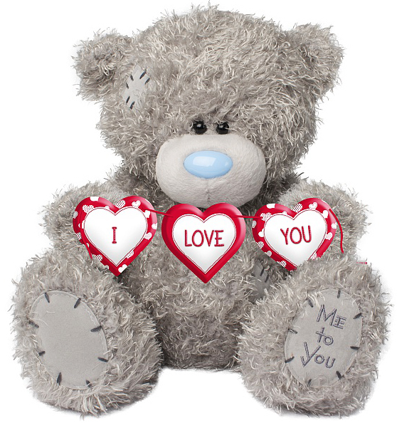 Bamse, I Love You på banneret, 25cm - Me To You