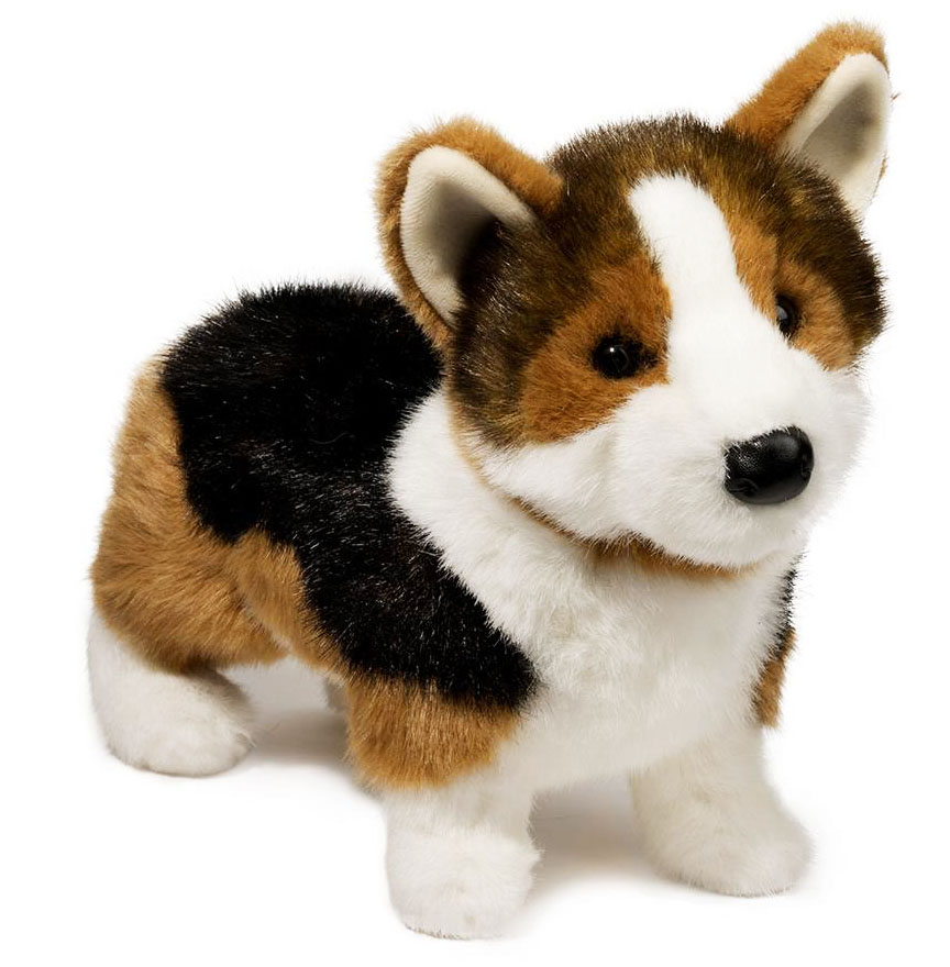 Douglas Toys Welsh Corgi (trefarvet) - Douglas tøjdyr