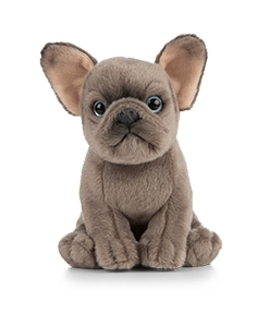 Keycraft Living Nature Fransk Bulldog hvalp (grå) - Keycraft Living Nature