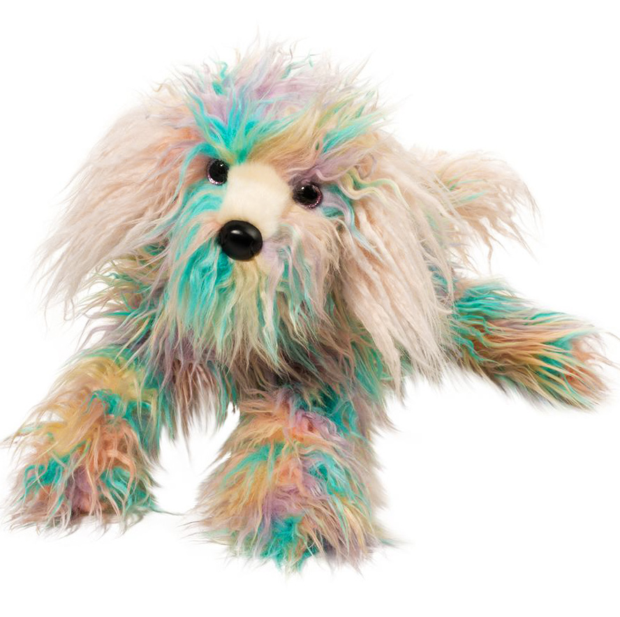 Douglas Toys Rainbow Fuzzle Jaxton (hund) - Douglas Tøjdyr