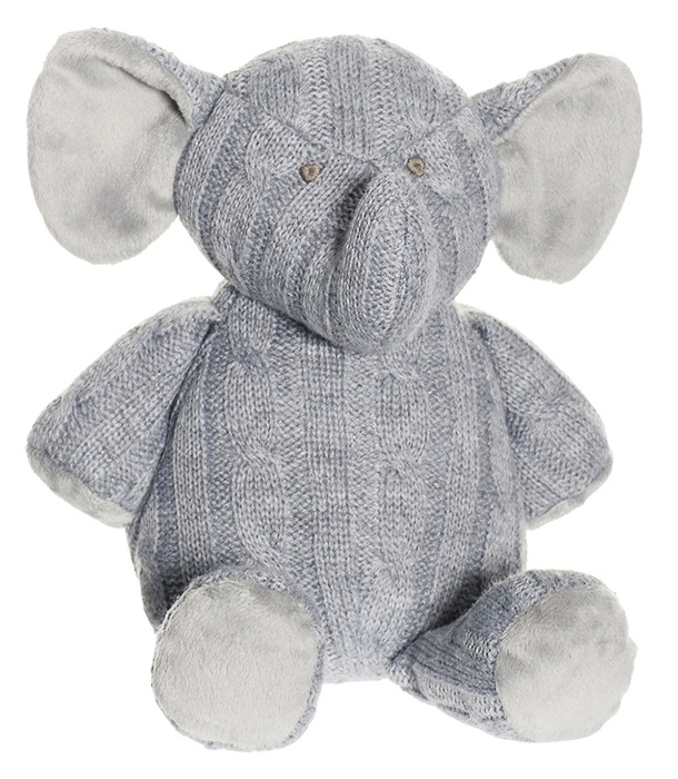 Teddykompaniet Knitted, Strikket elefant, 30cm - Teddykompaniet