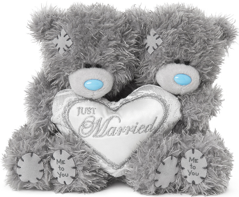 Me to you (Miranda nallar) Bamsepar, Just Married, 10cm - Me to you