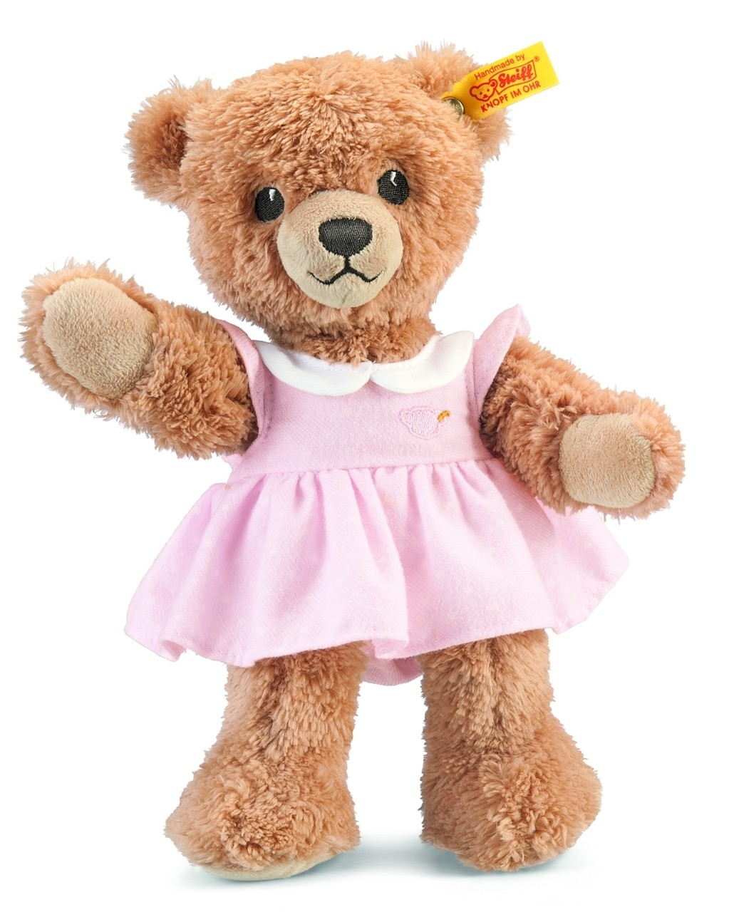 Steiff Bamse med lyserd pyjamas, 28cm - Steiff