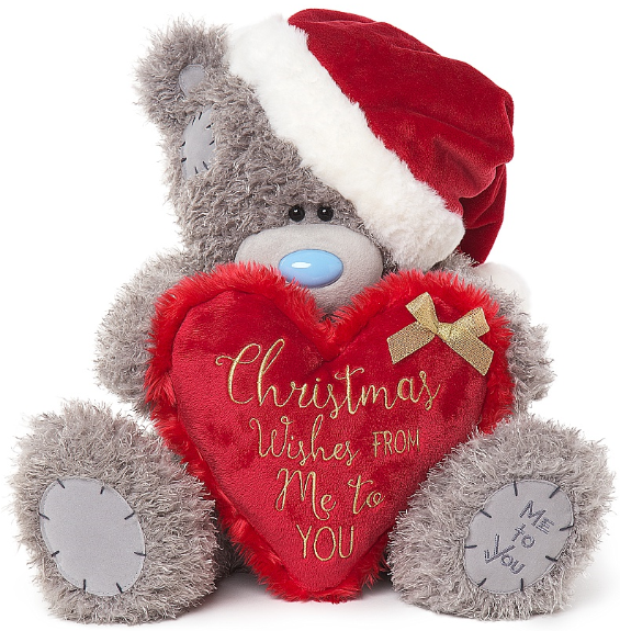 Bamse, Christmas Wishes p hjerte, 40cm, Me To You, GetaTeddy.dk