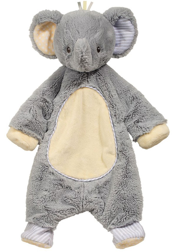 Sutteelefant med navn og dato broderet, GetaTeddy.dk