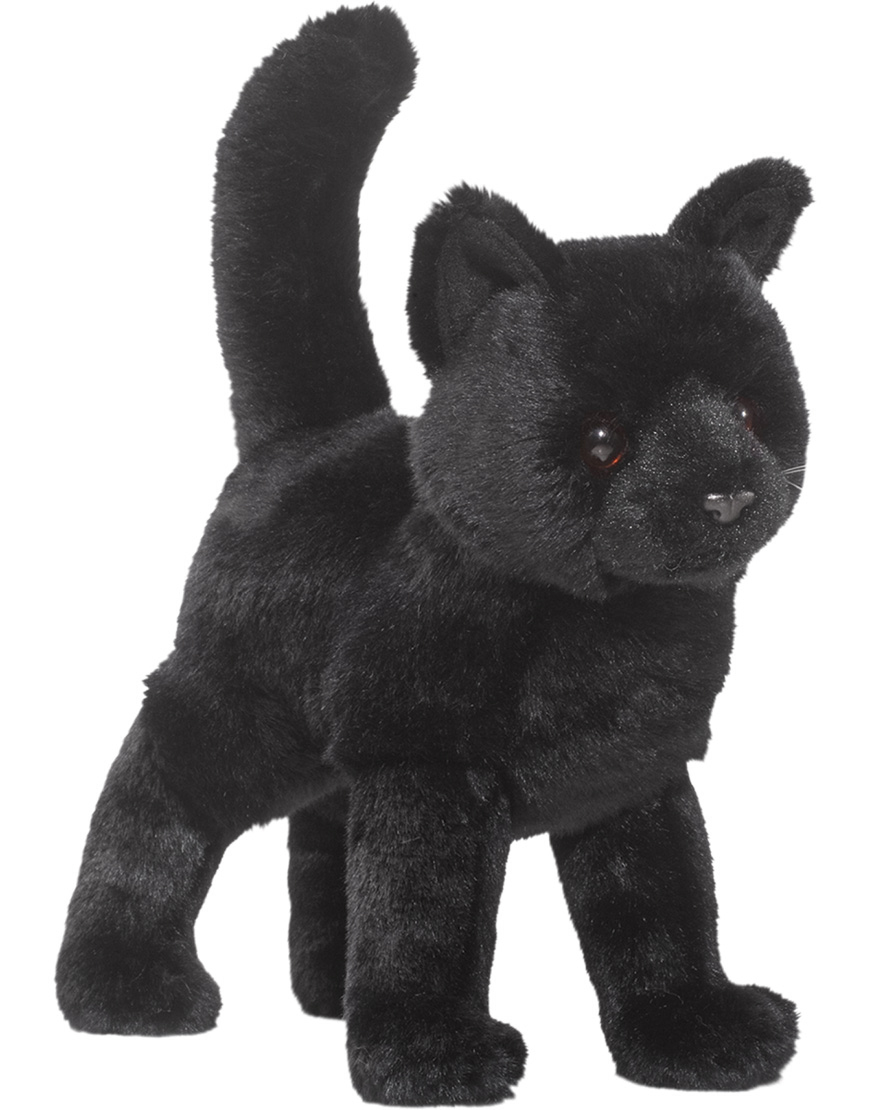 Douglas Toys Sort Kat, 25cm - Douglas Tøjdyr