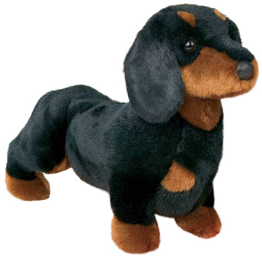 Gravhund Sort/Brun - Douglas tøjdyr