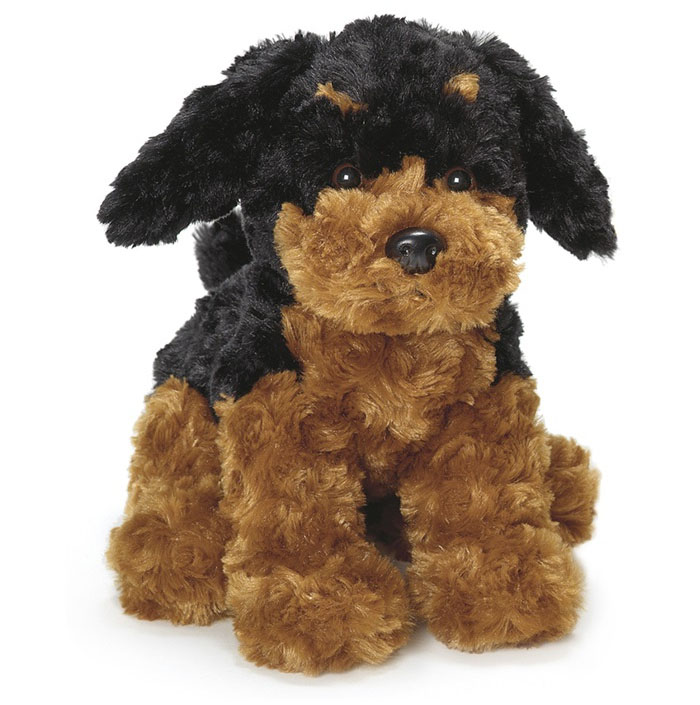 Teddykompaniet Teddy Dogs, Sort/Brun, 25cm - Teddykompaniet