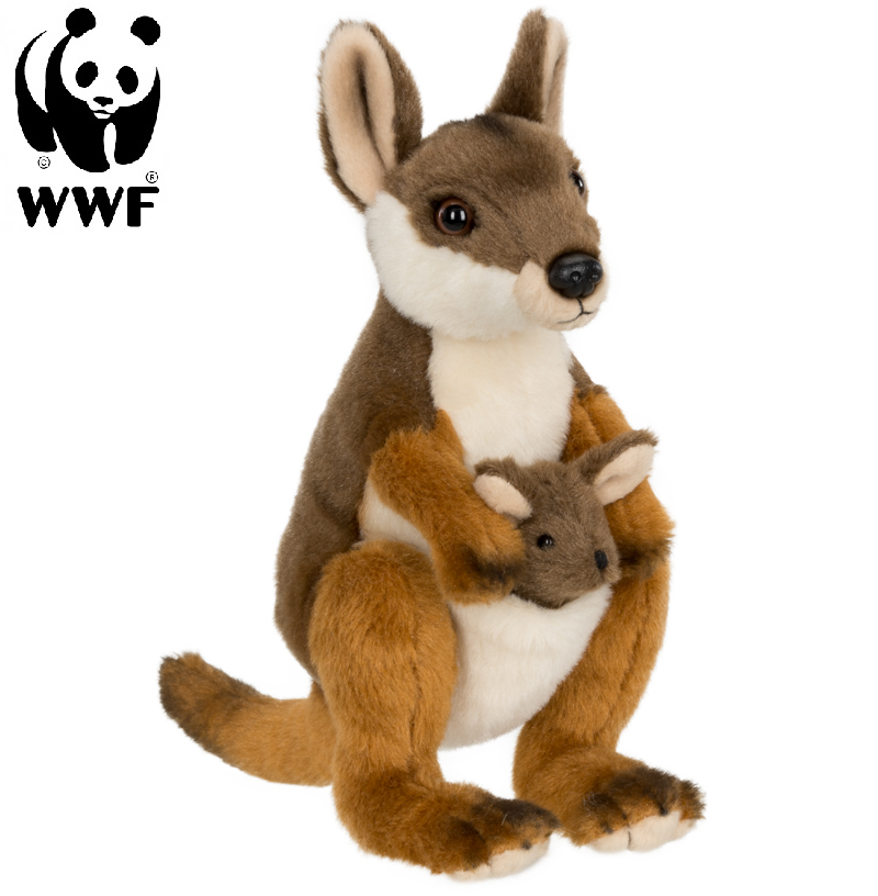 WWF (Världsnaturfonden) Wallaby med baby - WWF (Verdensnaturfonden)